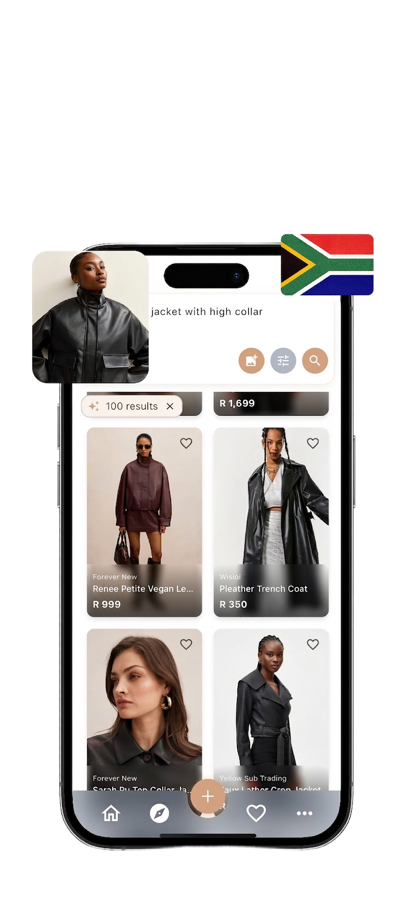 Lookmarks app: visual search results from SA retailers